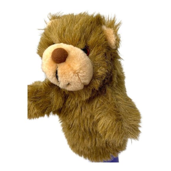 Realistic Brown Bear Hand Puppet Toy Gift Plush Animal Pretend Play Educational - Picture 4 of 9